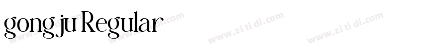 gongju Regular字体转换